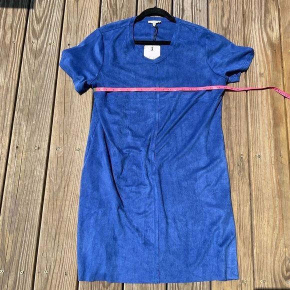 Anthropologie Joh NWT Audrey Suede Dress w/Pockets Cobalt Blue, Sz XL, MSRP $90 - Picture 8 of 9